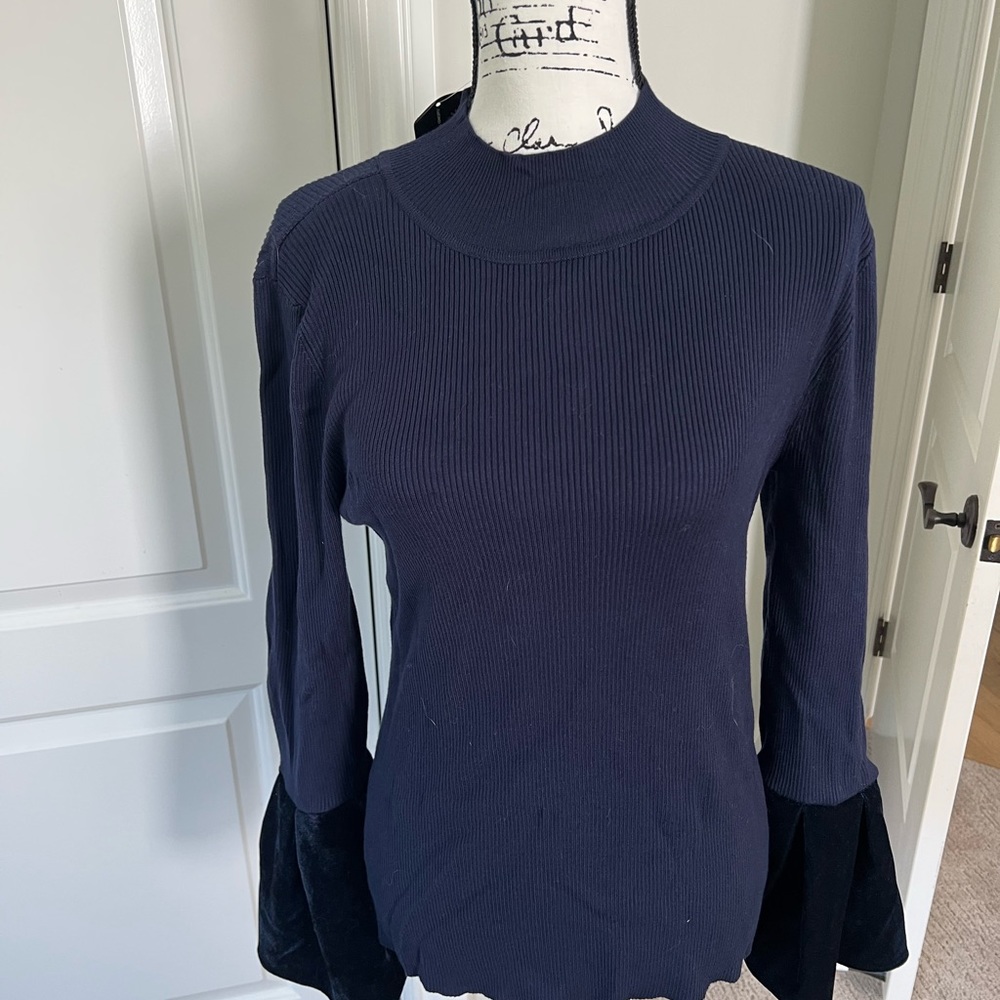 INC mock neck velour bell sleeve sweater NWT XL